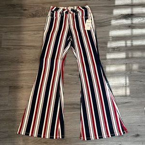 Striped Bell Bottom Jeans